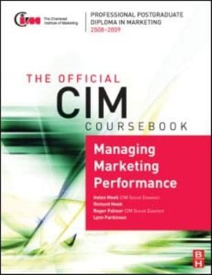 Tapa de Managing Marketing Performance 20082009