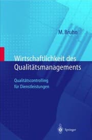 Tapa de Wirtschaftlichkeit Des Qualittsmanagements Qualittscontrolling Fr Dienstleistungen
