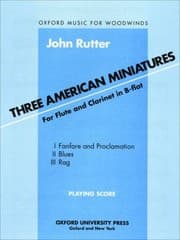 Tapa de Three American Miniatures For Flute And Clarinet In Bflat