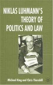 Tapa de Niklas Luhmann's theory of politics and law