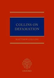 Tapa de Collins On Defamation