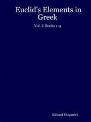 Tapa de Euclid's Elements in Greek: Vol. I