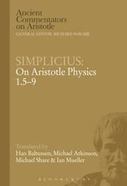 Tapa de On Aristotle Physics 159