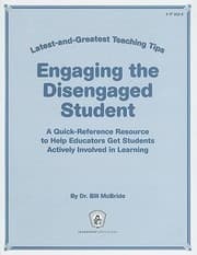 Tapa de Engaging The Disengaged Student A Quickreference Resource To Help Educators Get Students Actively Involved In Learning