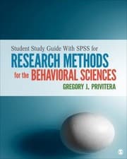 Tapa de Student Study Guide With Ibm Spss Workbook For Research Methods For The Behavioral Sciences