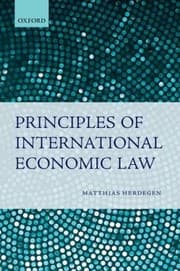 Tapa de Principles Of International Economic Law