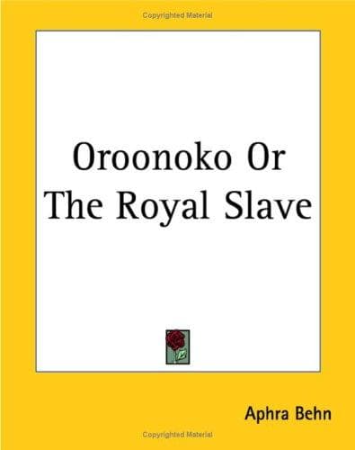 Tapa de Oroonoko Or The Royal Slave