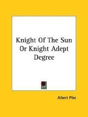 Tapa de Knight Of The Sun Or Knight Adept Degree