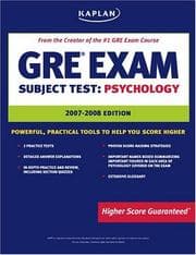 Tapa de Kaplan GRE Psychology, 2007-2008 Edition
