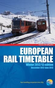 Tapa de European Rail Timetable Rail And Ferry Services Throughout Europe