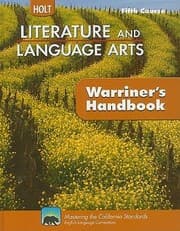 Tapa de Literature Language Arts Fifth Course Grade 11 Holt Literature Language Arts Warriners Handbook Hs
