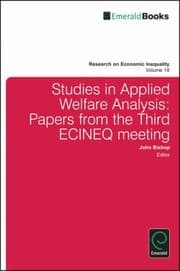Tapa de Studies In Applied Welfare Analysis Papers From The Third Ecineq Meeting