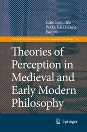 Tapa de Theories Of Perception In Medieval And Early Modern Philosophy