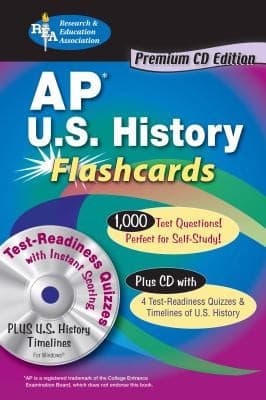 Tapa de AP US History Flashcards Premium Edition With CDROM