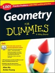 Tapa de 1001 Geometry Practice Problems For Dummies