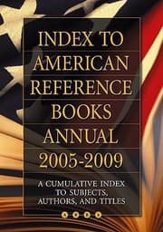 Tapa de Index To American Reference Books Annual 20052009 A Cumulative Index To Subjects Authors And Titles