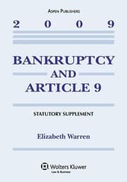 Tapa de Bankruptcy And Article 9 2009 Statutory Supplement