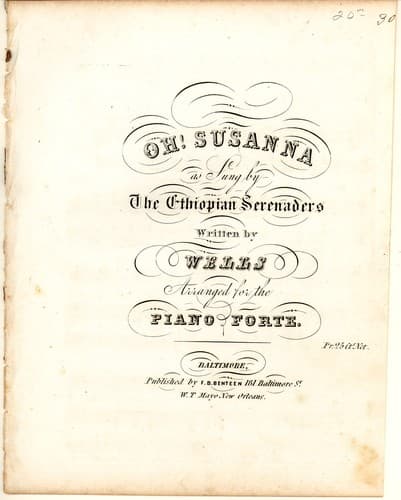 Tapa de Oh! Susanna