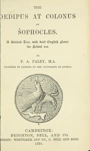Tapa de The Oedipus at Colonus of Sophocles