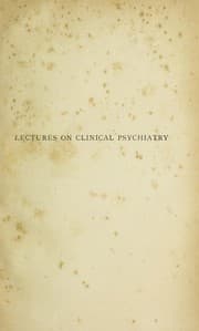 Tapa de Lectures on clinical psychiatry