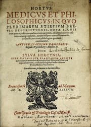 Tapa de Hortvs medicvs et philosophicvs