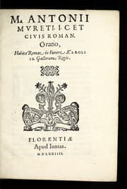 Tapa de Oratio, habita Rom©Œ in funere Karoli IX, Gallorum regis