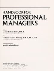 Tapa de Handbook for professional managers