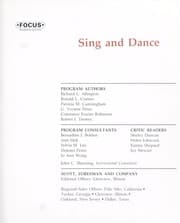 Tapa de Sing and dance