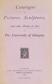 Tapa de Catalogue of pictures, sculptures, and other works of art, in the University of Glasgow