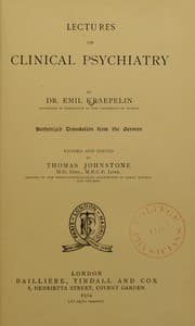Tapa de Lectures on clinical psychiatry