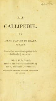 Tapa de La callipedie. Ou l'art d'avoir de beaux enfans