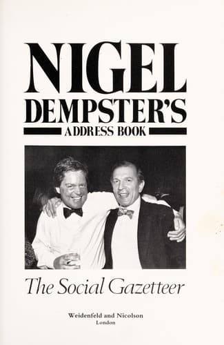 Tapa de Nigel Dempster's Address Book