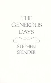 Tapa de The generous days