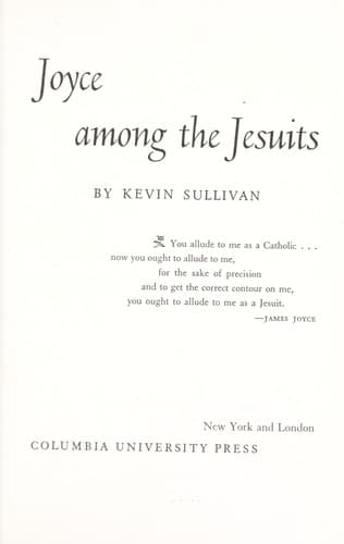 Tapa de Joyce among the Jesuits.