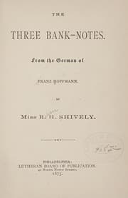 Tapa de The three bank-notes