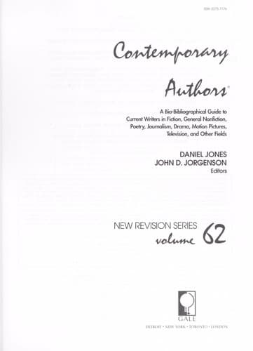 Tapa de Contemporary authors