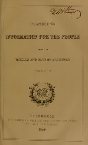 Tapa de Chambers's Information for the people