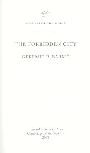 Tapa de The Forbidden City