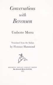 Tapa de Conversations with Berenson