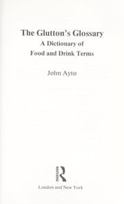 Tapa de The glutton's glossary