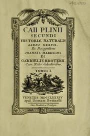 Tapa de Historiae naturalis libri XXXVII