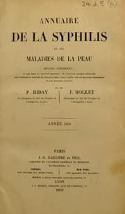 Tapa de Annuaire de la syphilis et des maladies de la peau