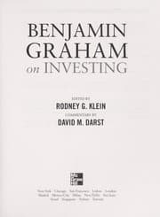 Tapa de Benjamin Graham on investing