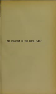 Tapa de The evolution of the horse family