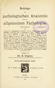 Tapa de Beitr©Þge zur pathologischen Anatomie und zur allgemeinen Pathologie
