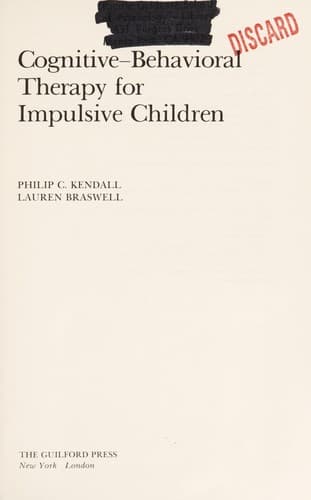 Tapa de Cognitive-behavioral therapy for impulsive children