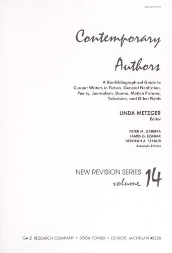 Tapa de Contemporary Authors