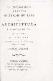 Tapa de Il forestiere istrutto nelle cose più rare di architettura e di alcune pitture della città di Vicenza