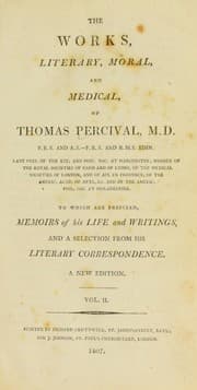 Tapa de The works, literary, moral, and medical of Thomas Percival