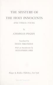 Tapa de The mystery of the holy innocents, and other poems